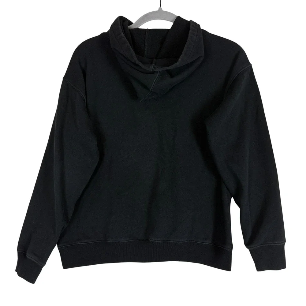 GAP Hoodie Sweatshirt Kids XL 12 Black Pullover Fleece Logo Kangaroo Pocket